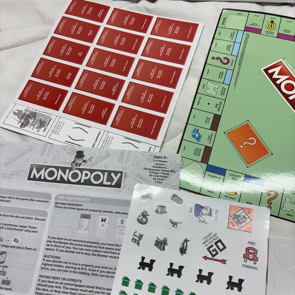 Colorforms Mini MONOPOLY Hasbro Board Game - Picture 5 of 5